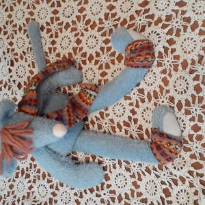 Moulin Roty Les Roty Moulin Biboche blue the Mouse with scarf/leg cuffs? RARE